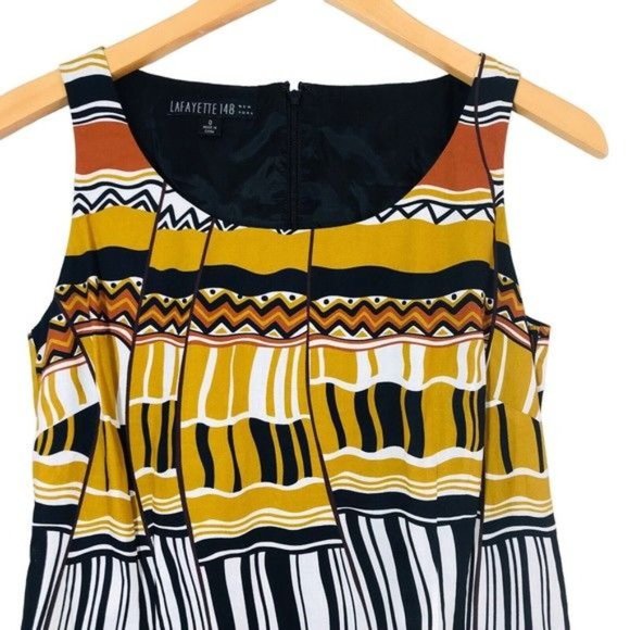 LAFAYETTE 148 Tribal Print Dress Size 0 - Picture 3 of 9